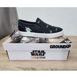 The Mandalorian Baby Grogu Slip On Sneaker Shoes Ground Up Youth sz 5 Star Wars